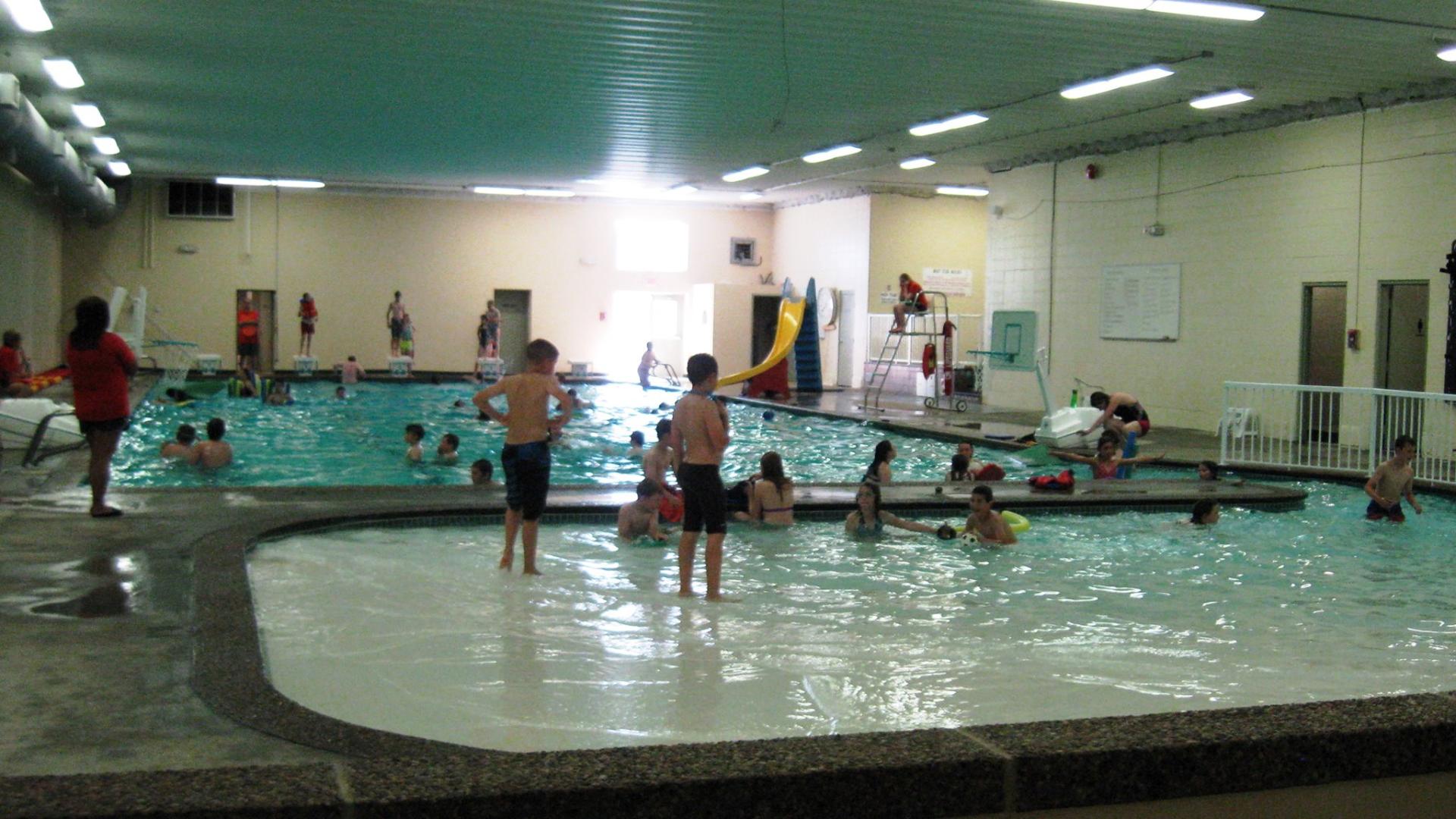 People in public pool